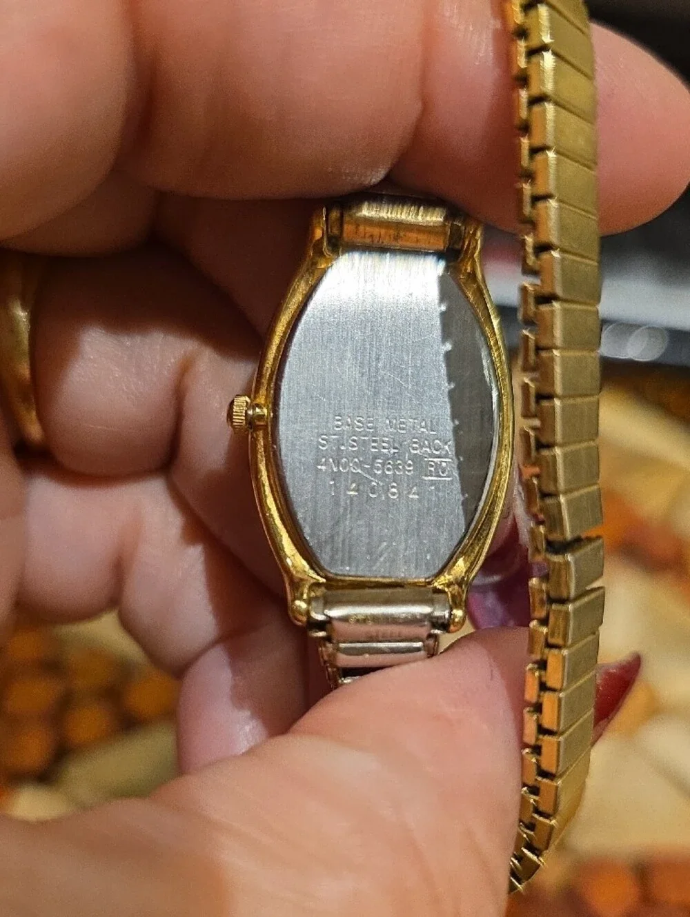 Seiko Women's Gold Tone Watch with Pink Dial